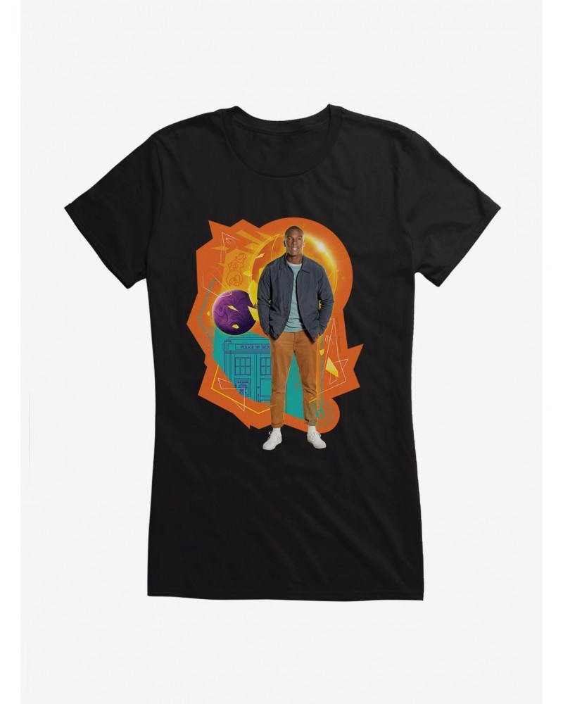 Doctor Who The Thirteenth Doctor Ryan Sinclair Girls T-Shirt $8.47 T-Shirts