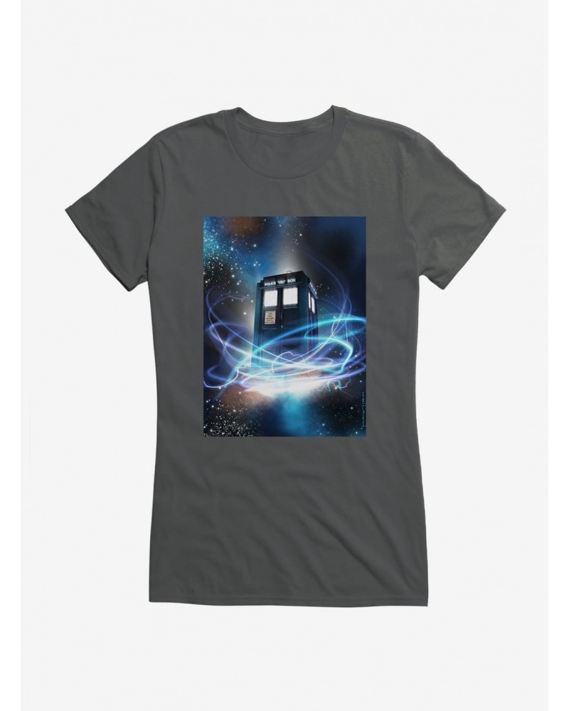 Doctor Who TARDIS Wibbly Wobbly Timey Wimey Girls T-Shirt $11.21 T-Shirts