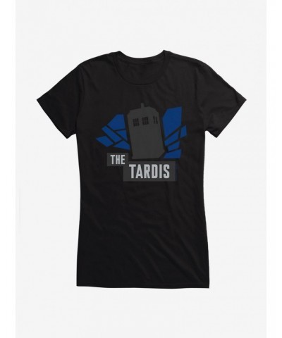 Doctor Who TARDIS Script Silhouette Girls T-Shirt $10.46 T-Shirts