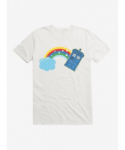 Doctor Who Thirteenth Doctor Distressed TARDIS Rainbow T-Shirt $11.47 T-Shirts