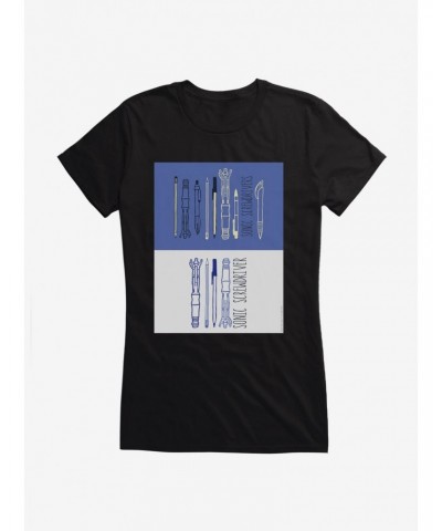 Doctor Who Screwdrivers Set Girls T-Shirt $8.96 T-Shirts