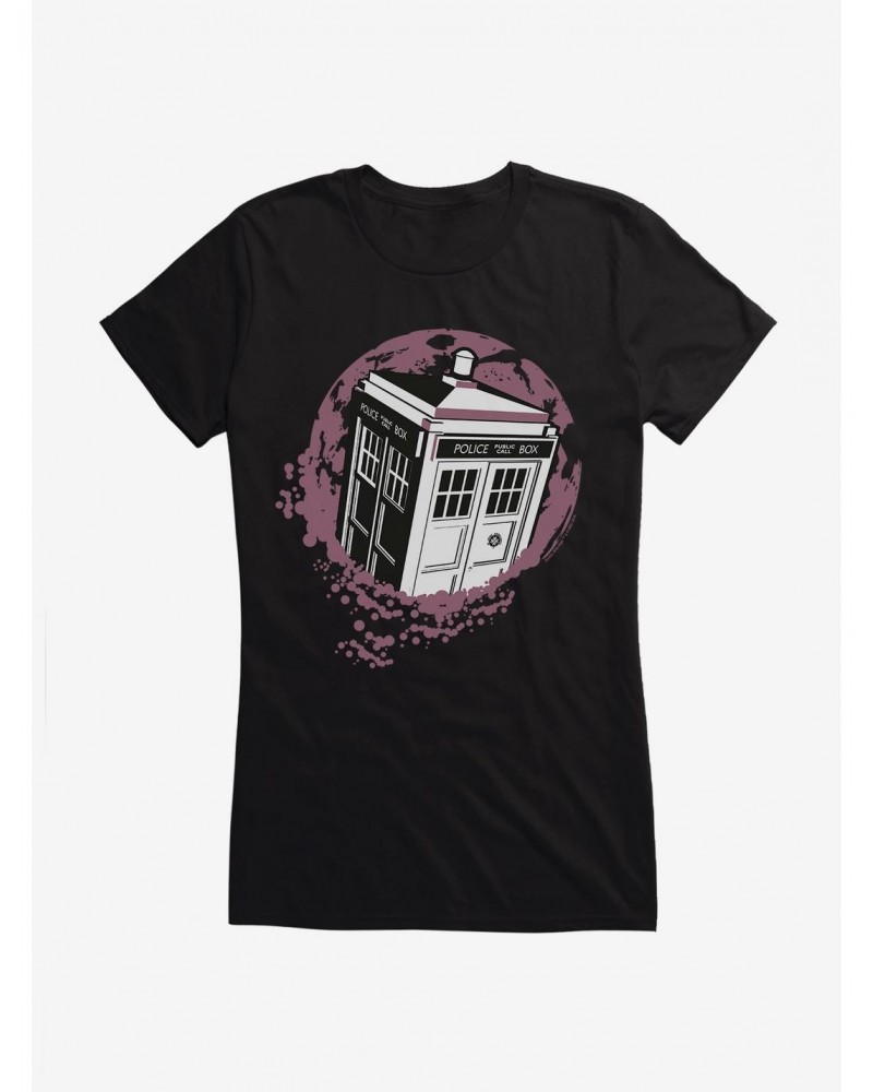 Doctor Who TARDIS Interference Girls T-Shirt $11.95 T-Shirts