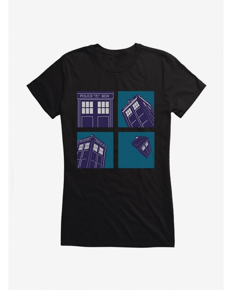 Doctor Who TARDIS Hasty Escape Girls T-Shirt $8.47 T-Shirts