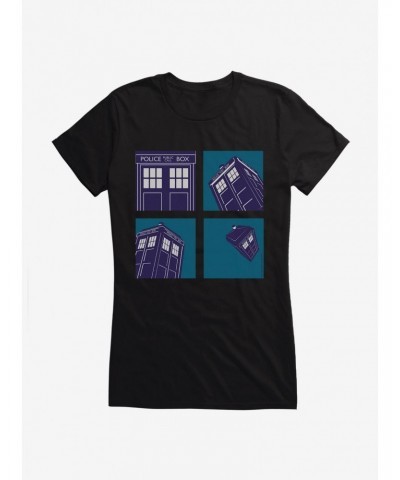 Doctor Who TARDIS Hasty Escape Girls T-Shirt $8.47 T-Shirts