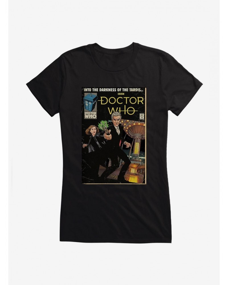 Doctor Who Twelfth Doctor Darkness of the TARDIS Comic Girls T-Shirt $11.70 T-Shirts