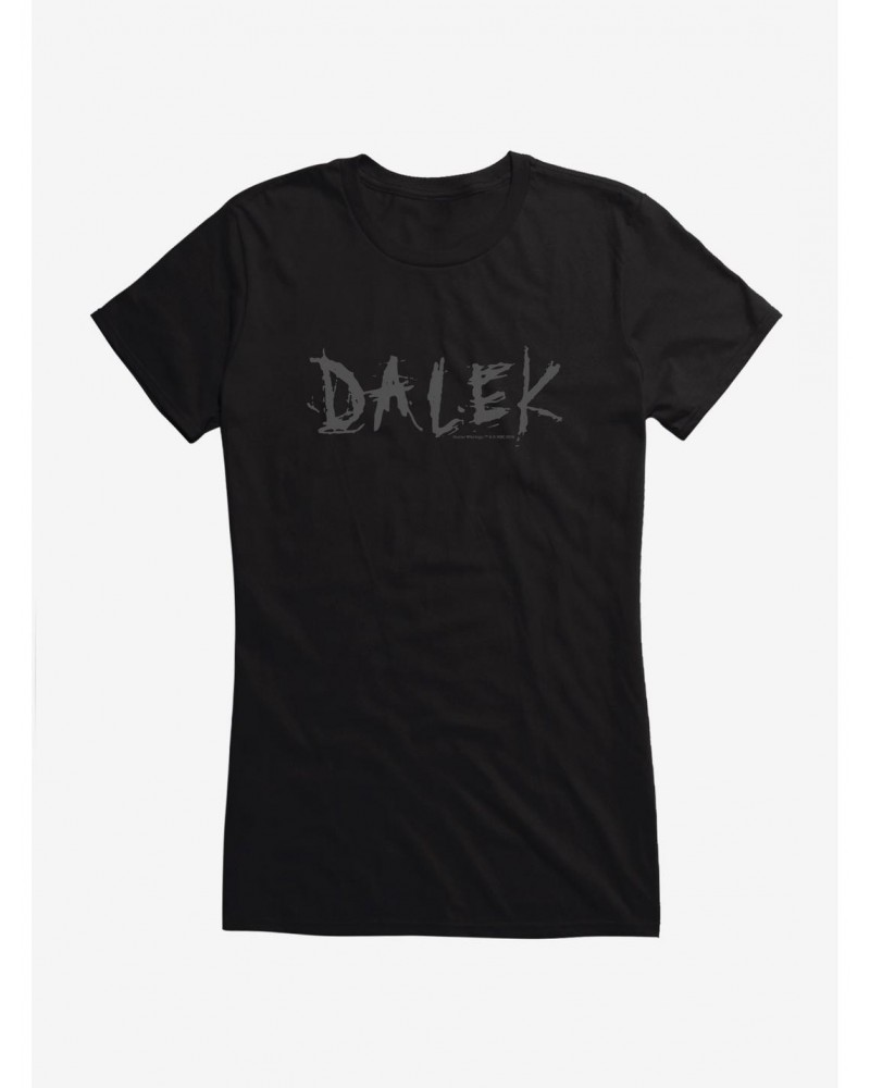 Doctor Who Dalek Scratch Script Girls T-Shirt $10.96 T-Shirts