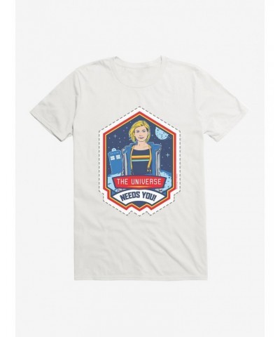 Doctor Who Thirteenth Doctor Universe Needs You Badge T-Shirt $11.23 T-Shirts