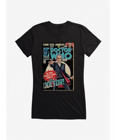 Doctor Who Twelfth Doctor Darkest Hour Comic Girls T-Shirt $11.21 T-Shirts