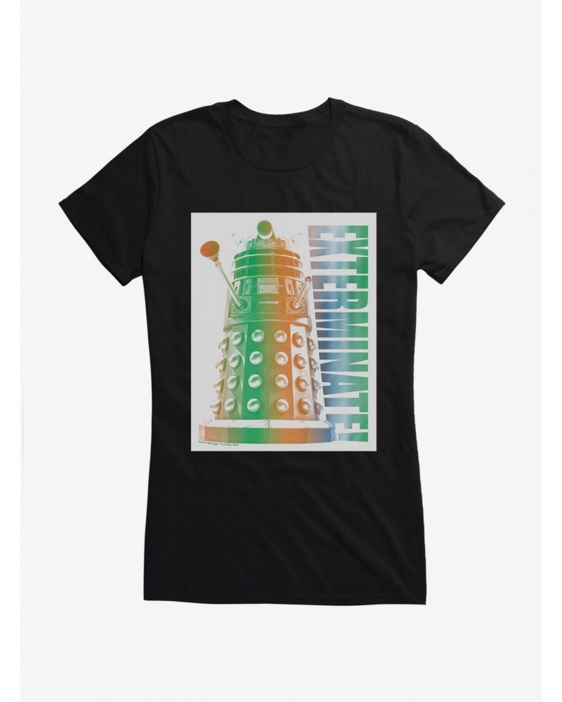 Doctor Who Dalek Ombre Exterminate Girls T-Shirt $8.22 T-Shirts