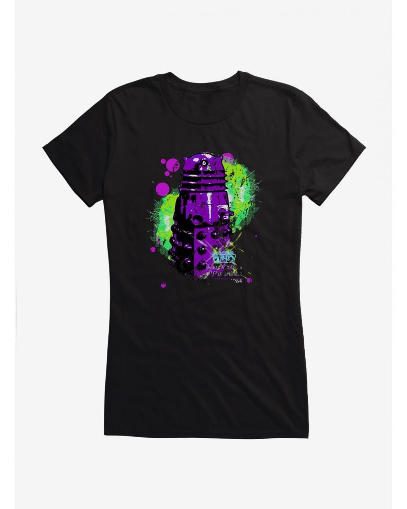 Doctor Who Dalek Neon Art Girls T-Shirt $9.21 T-Shirts