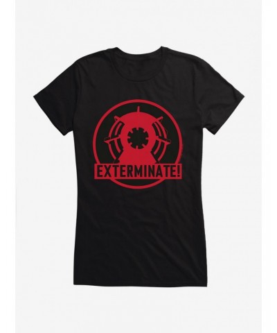 Doctor Who Exterminate Exterminate Girls T-Shirt $10.46 T-Shirts