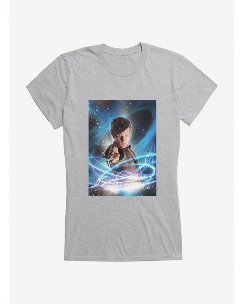 Doctor Who Eleventh Doctor And Sonic Screwdriver Power Girls T-Shirt $11.95 T-Shirts