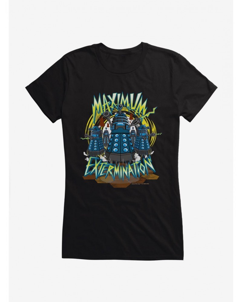 Doctor Who Daleks Maximum Extermination Girls T-Shirt $10.21 T-Shirts