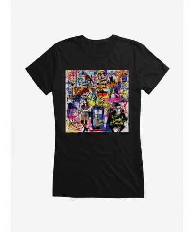 Doctor Who Twelfth Doctor Character Graffiti Girls T-Shirt $7.97 T-Shirts