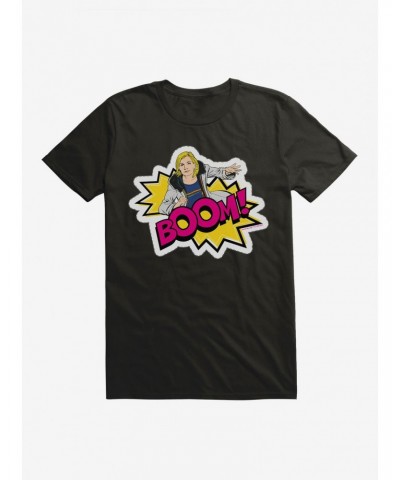 Doctor Who Thirteenth Doctor Boom Badge T-Shirt $7.65 T-Shirts