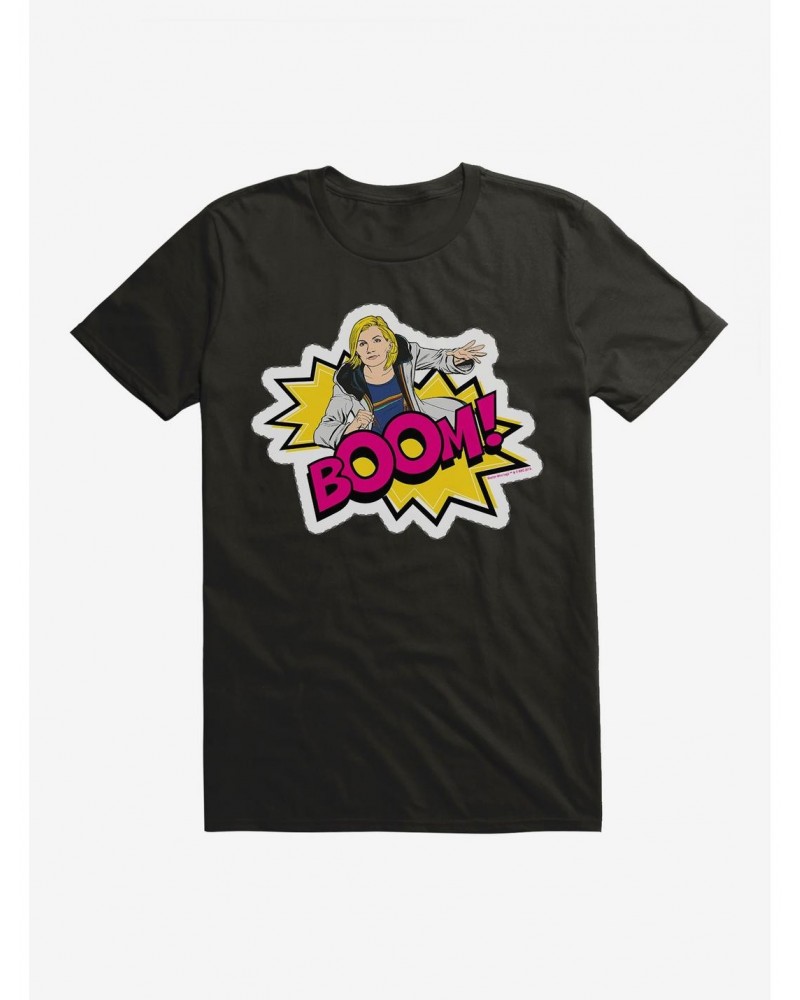 Doctor Who Thirteenth Doctor Boom Badge T-Shirt $7.65 T-Shirts