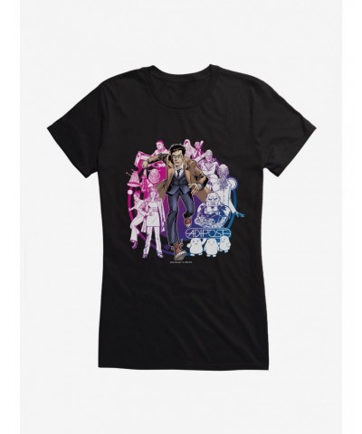 Doctor Who The Tenth Doctor Whole Crew Girls T-Shirt $10.71 T-Shirts