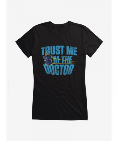 Doctor Who TARDIS Trust Me Girls T-Shirt $10.21 T-Shirts