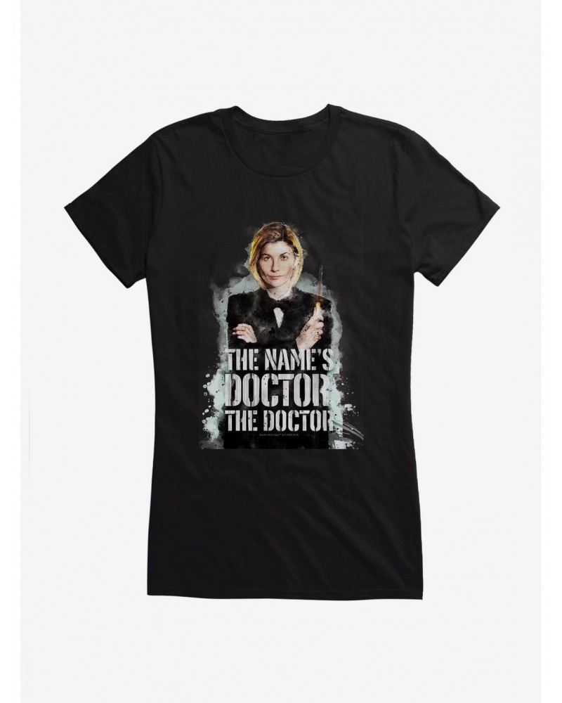 Doctor Who Series 12 Episode 1 The Name's Doctor Girls Black T-Shirt $10.96 T-Shirts