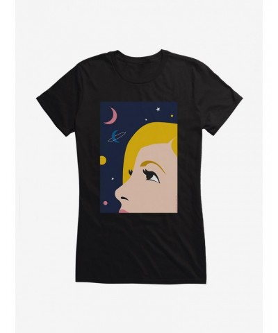 Doctor Who Thirteenth Doctor Illustration Looking Up Girls T-Shirt $9.46 T-Shirts