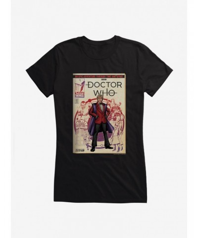 Doctor Who Third Doctor Comic Girls T-Shirt $10.46 T-Shirts