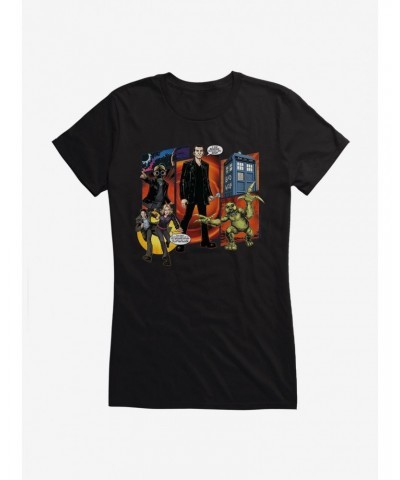 Doctor Who The Ninth Doctor Comic Scene Girls T-Shirt $11.45 T-Shirts