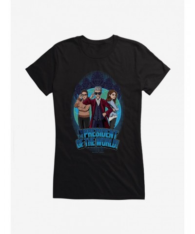 Doctor Who Twelfth Doctor President Of The World Cartoon Girls T-Shirt $8.96 T-Shirts