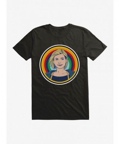 Doctor Who Thirteenth Doctor Rainbow Badge T-Shirt $7.89 T-Shirts