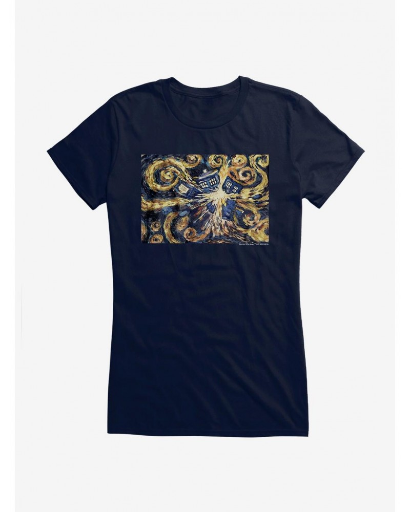 Doctor Who A Starry Tardis Girls T-Shirt $10.96 T-Shirts