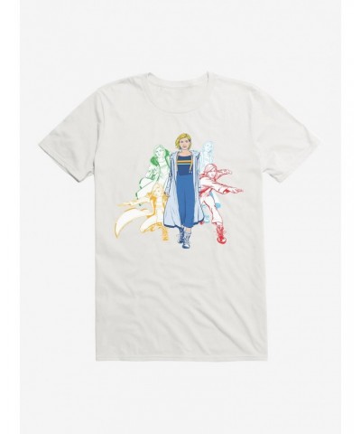 Doctor Who Thirteenth Doctor Jump Into Action Sketches T-Shirt $11.47 T-Shirts