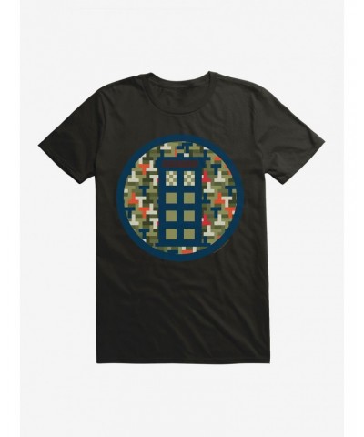 Doctor Who TARDIS Camo Pixelated T-Shirt $11.23 T-Shirts