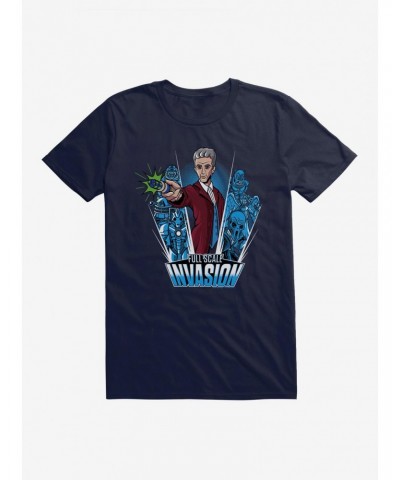 Doctor Who Twelfth Doctor Full Scale Invasion Cartoon T-Shirt $8.60 T-Shirts