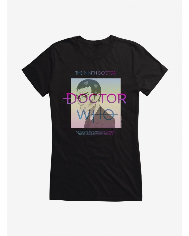 Doctor Who The Ninth Doctor Two Tone Girls T-Shirt $9.21 T-Shirts