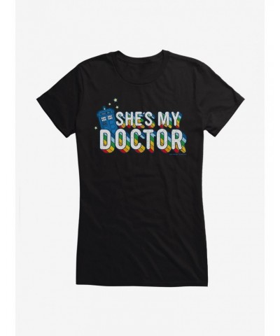 Doctor Who TARDIS My Doctor Script Girls T-Shirt $11.45 T-Shirts