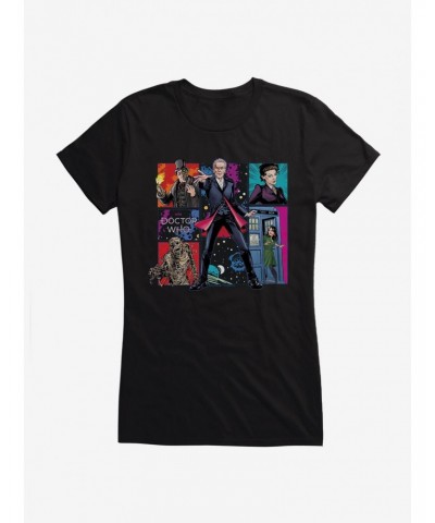 Doctor Who Twelfth Doctor Heroes And Villains Girls T-Shirt $11.95 T-Shirts