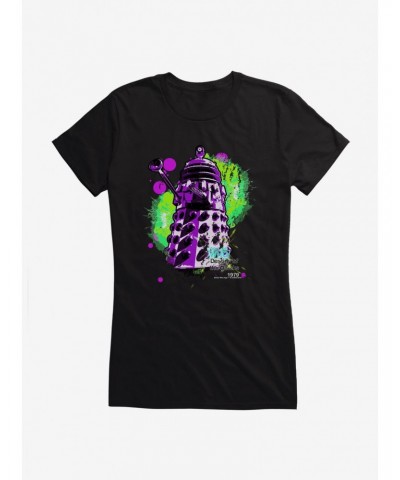 Doctor Who Neon Splatter Tardis Girls T-Shirt $9.21 T-Shirts