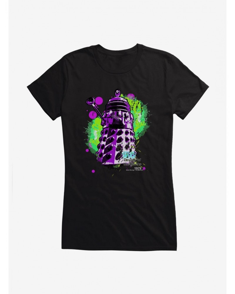 Doctor Who Neon Splatter Tardis Girls T-Shirt $9.21 T-Shirts