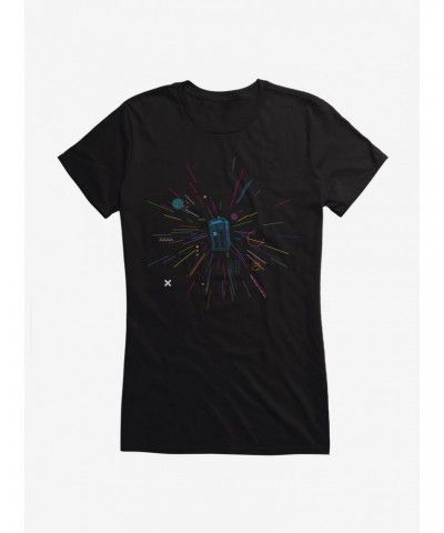 Doctor Who Thirteenth Doctor TARDIS Rainbow Of Explosion Girls T-Shirt $9.46 T-Shirts