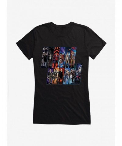 Doctor Who All Doctors Animation Girls T-Shirt $8.47 T-Shirts