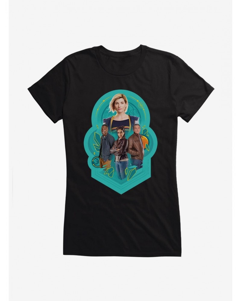 Doctor Who The Thirteenth Doctor And Companions Girls T-Shirt $9.21 T-Shirts