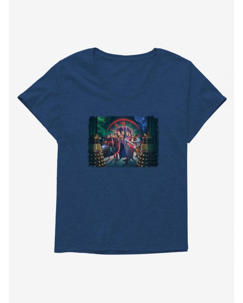 Doctor Who The Thirteenth Doctor Festive Hero Girls T-Shirt Plus Size $12.26 T-Shirts