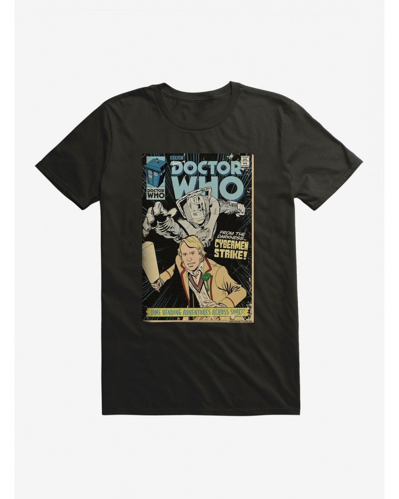 Doctor Who Cybermen Fifth Doctor Cybermen T-Shirt $10.28 T-Shirts