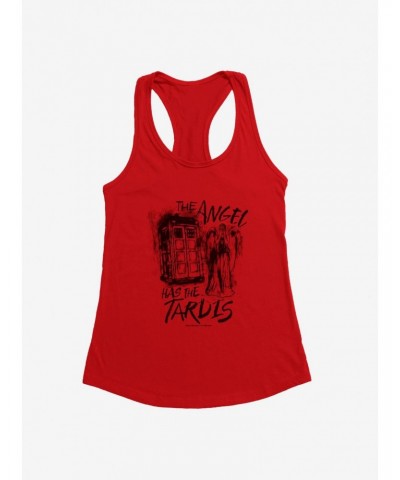 Doctor Who Angel Has Tardis Girls Tank $11.21 Tanks