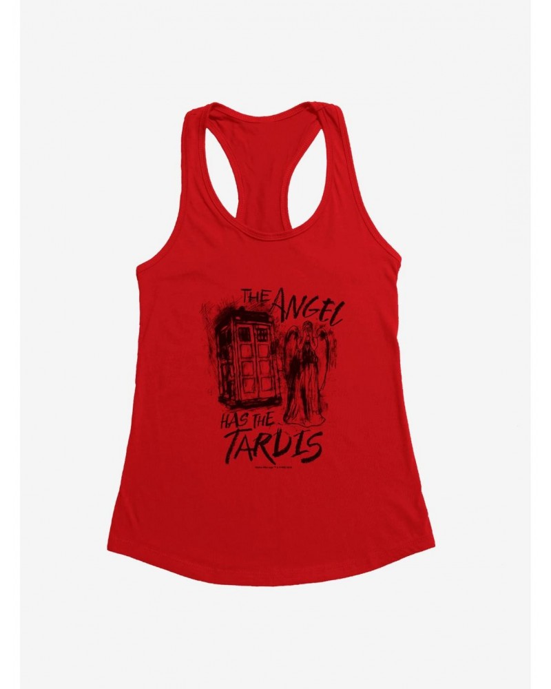 Doctor Who Angel Has Tardis Girls Tank $11.21 Tanks