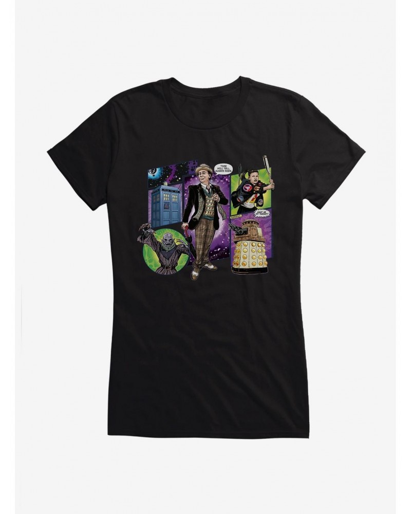 Doctor Who The Seventh Doctor Comic Scene Girls T-Shirt $8.22 T-Shirts