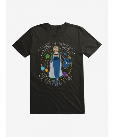 Doctor Who The Thirteenth Doctor Saving The Universe One Planet At A Time Navy Blue T-Shirt $8.13 T-Shirts