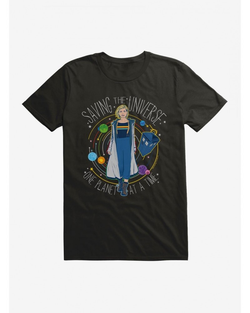 Doctor Who The Thirteenth Doctor Saving The Universe One Planet At A Time Navy Blue T-Shirt $8.13 T-Shirts