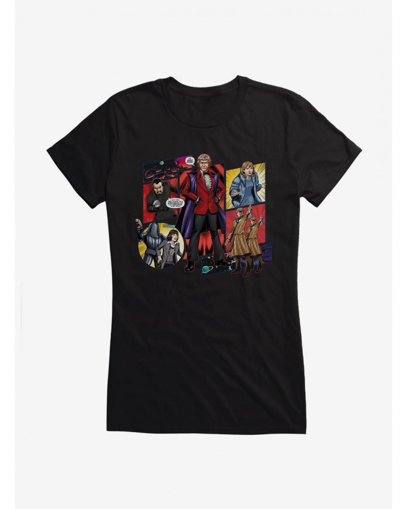 Doctor Who The Third Doctor Comic Scene Girls T-Shirt $8.47 T-Shirts