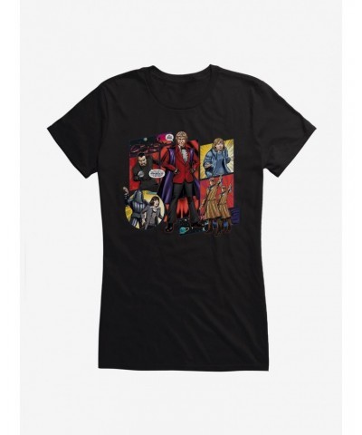 Doctor Who The Third Doctor Comic Scene Girls T-Shirt $8.47 T-Shirts