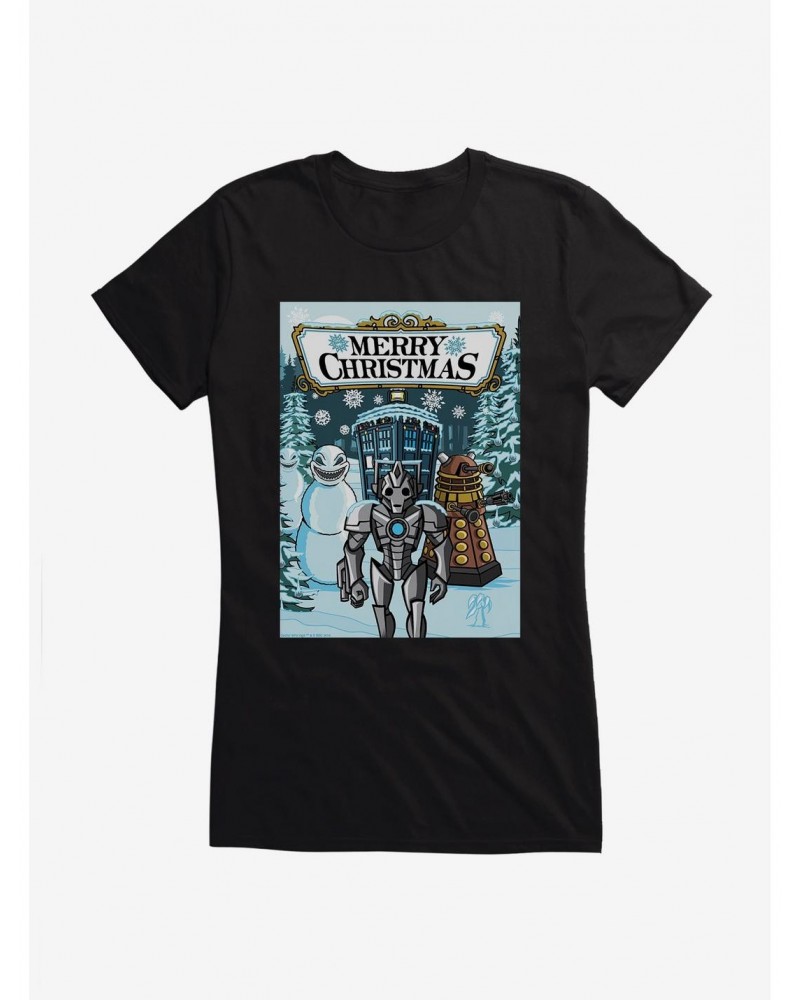 Doctor Who Merry Christmas Girls T-Shirt $11.45 T-Shirts